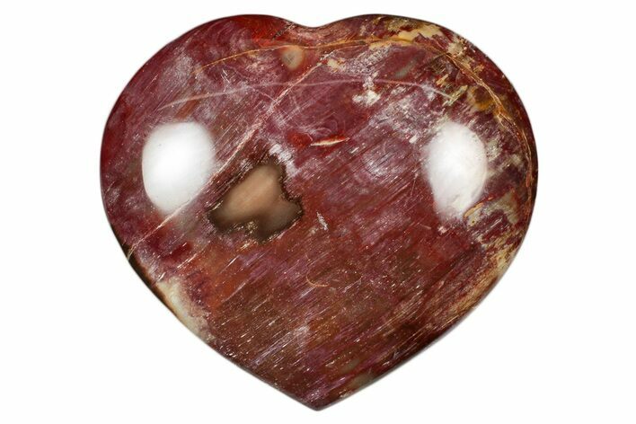 Polished Triassic Petrified Wood Heart - Madagascar #355594
